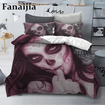 Fanaijia Sugar skull Bedding Sets king beauty kiss Duvet Cover Bed Set Bohemian Print Black Bedclothes queen size
Fanaijia Sugar skull Bedding Sets king beauty kiss Duvet Cover Bed Set Bohemian Print Black Bedclothes queen size