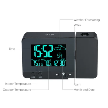 TFBC Lcd Digital Projection Alarm Clock Radio-Controll Wireless Weather Station Projection Clock With Date Dual Alarm Snooze F
TFBC Lcd Digital Projection Alarm Clock Radio-Controll Wireless Weather Station Projection Clock With Date Dual Alarm Snooze F