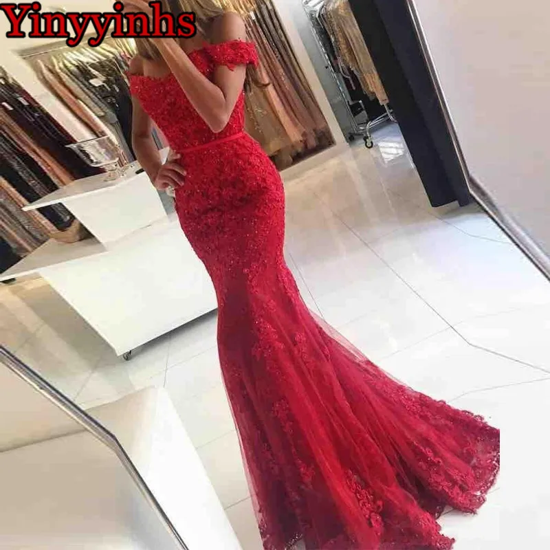 AE108-Off-the-Shoulder-Long-Dress-Mermaid-Evening-Dress-2018-Lace-Robe-De-Soiree-longue-Formal (3)