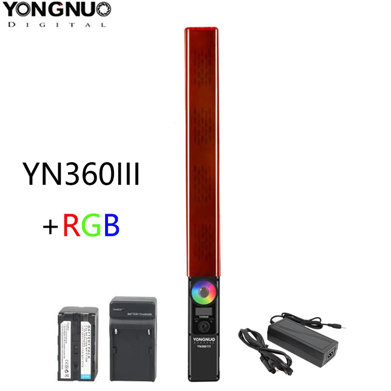 YONGNUO YN360 III YN360III Handheld LED Video Light Touch Adjusting Bi-colo 3200k to 5500k RGB Color Temperature with Remote
YONGNUO YN360 III YN360III Handheld LED Video Light Touch Adjusting Bi-colo 3200k to 5500k RGB Color Temperature with Remote