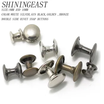60pairs/lot 8-10mm bronze golden white silver gun black double sides rivet snap buttons decoration for bag leather cap diy1946
60pairs/lot 8-10mm bronze golden white silver gun black double sides rivet snap buttons decoration for bag leather cap diy1946