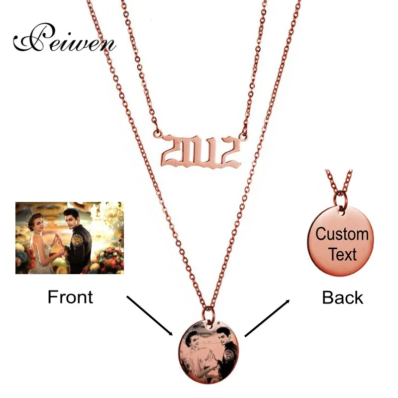 Personalied Custom Necklaces Layered Stainless Steel Round Pendant Engrave Photo Text Choker Year Number 1980-2019 Birthday Gift
Personalied Custom Necklaces Layered Stainless Steel Round Pendant Engrave Photo Text Choker Year Number 1980-2019 Birthday Gift