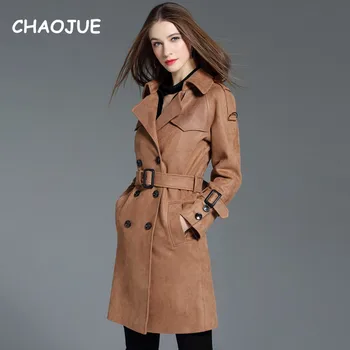 CHAOJUE Brand Suede Trench For Women 2018 Autumn/Winter New Fashion Vintage Brown Coat Ladies Double Breasted Pea Coat Sales
CHAOJUE Brand Suede Trench For Women 2018 Autumn/Winter New Fashion Vintage Brown Coat Ladies Double Breasted Pea Coat Sales