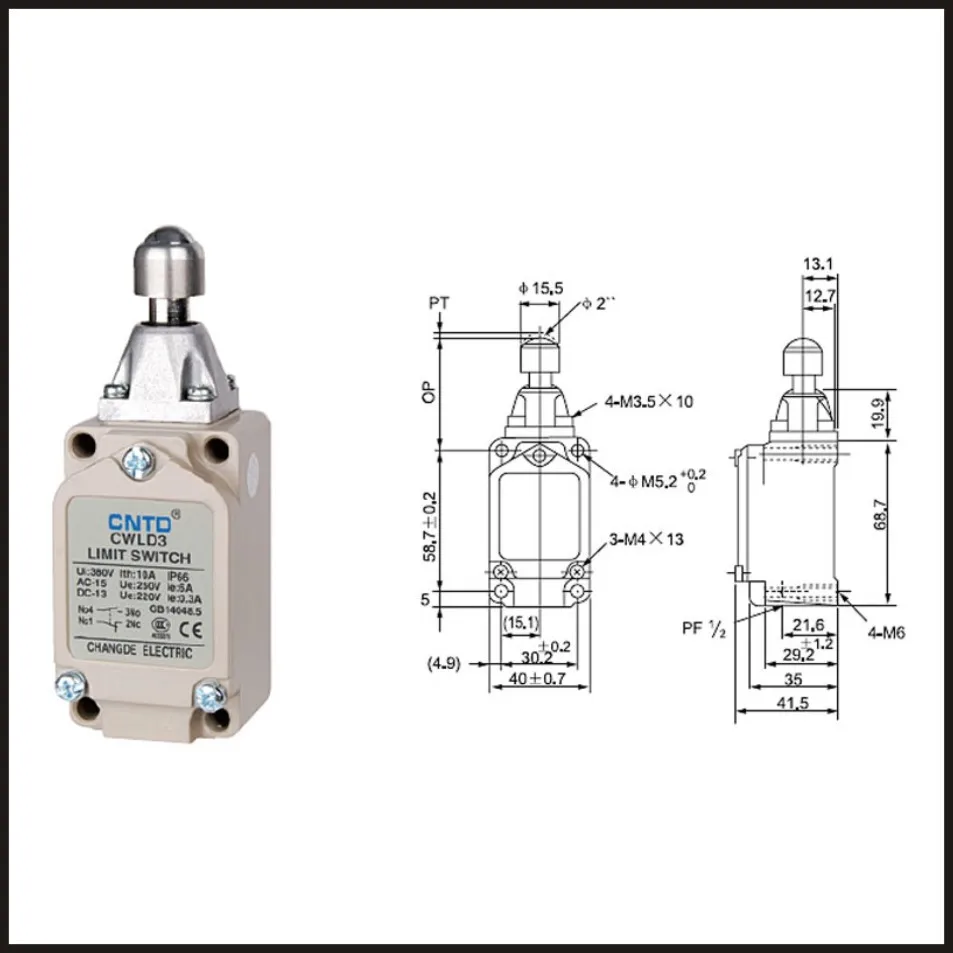 Switch travel limit switch 24A Electrical Safety Key Interlock switch Compact Prewired Limit micro switch CWLD3
Switch travel limit switch 24A Electrical Safety Key Interlock switch Compact Prewired Limit micro switch CWLD3
