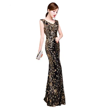 Black Embroidery Mermaid Chinese Sexy Sequins Oriental Party Female Cheongsam Stage Show Qipao Elegant Celebrity Banquet Dresses
Black Embroidery Mermaid Chinese Sexy Sequins Oriental Party Female Cheongsam Stage Show Qipao Elegant Celebrity Banquet Dresses