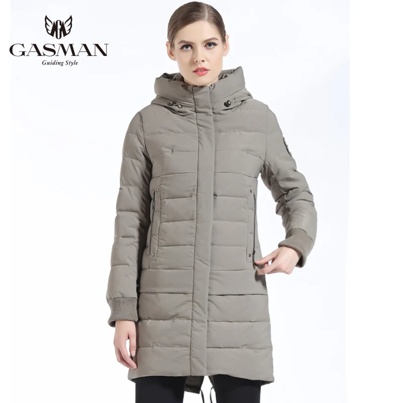 GASMAN 2019 Новый Зимний Пуховик Женский С Капюшоном Ветрозащитная Женская Куртка