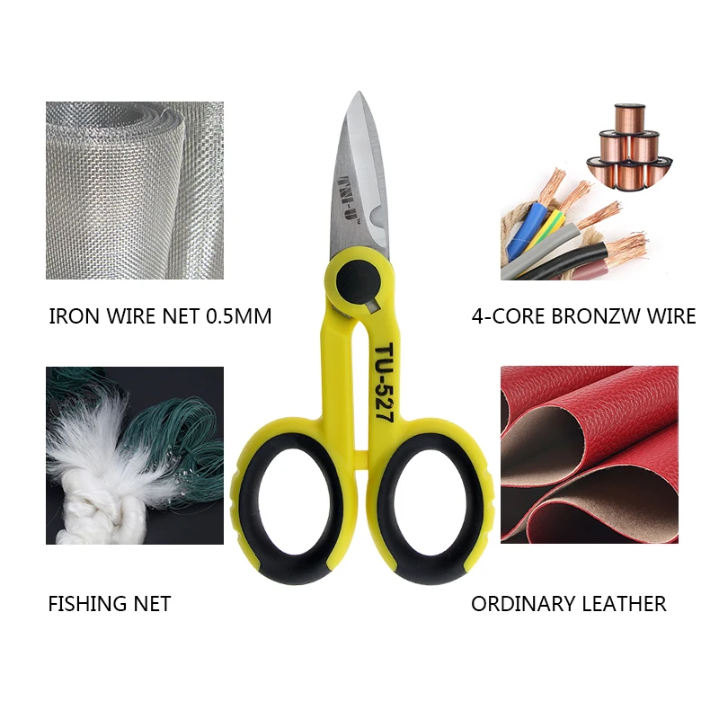 UANME 5.7" Multipurpose Steel Electrician Scissors Shears Cut/Strip Electrical Wire with Wire Cutting Notch
UANME 5.7" Multipurpose Steel Electrician Scissors Shears Cut/Strip Electrical Wire with Wire Cutting Notch