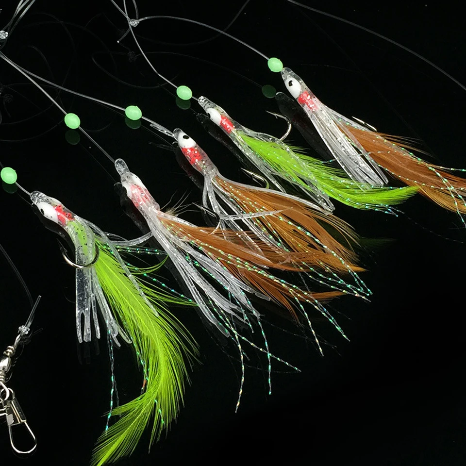 Stainless Steel Fishhooks For Swivel Fishing Luminous Silver-plated Fish Skin Pesca Combination String Hook With 5 Small Hook
Stainless Steel Fishhooks For Swivel Fishing Luminous Silver-plated Fish Skin Pesca Combination String Hook With 5 Small Hook
