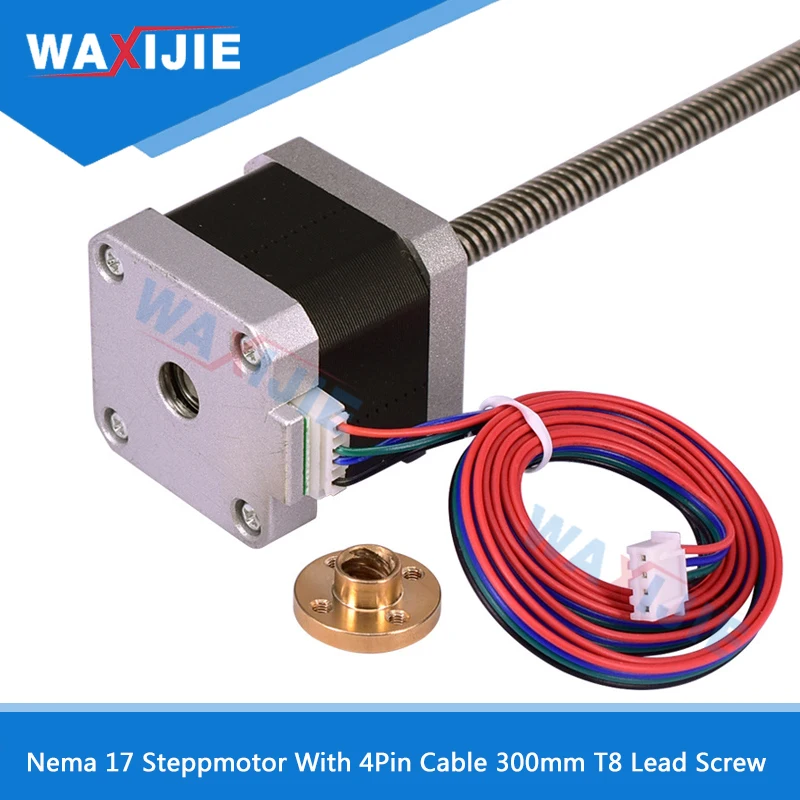Nema17 Stepmotor 1.5A 42 Step 1.8 Step Angle Motor With 4Pin Cable 300mm T8 LeadScrew Trapezoidal Nut For CNC Z Axis Linear Part
Nema17 Stepmotor 1.5A 42 Step 1.8 Step Angle Motor With 4Pin Cable 300mm T8 LeadScrew Trapezoidal Nut For CNC Z Axis Linear Part