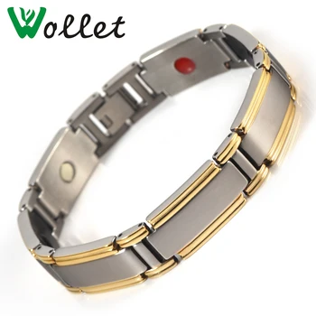 Wollet Jewelry 5 in 1 Bio Magnetic Titanium Bracelet for Men Gold Color Health Care Healing Energy Simple Magnet Infrared Ion
Wollet Jewelry 5 in 1 Bio Magnetic Titanium Bracelet for Men Gold Color Health Care Healing Energy Simple Magnet Infrared Ion
