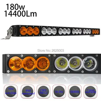 180W 33inch Straight Single Row Dual Two Color White Amber Led Offroad Light Bar with Cree 10W Super Bright for Driving Fog
180W 33inch Straight Single Row Dual Two Color White Amber Led Offroad Light Bar with Cree 10W Super Bright for Driving Fog