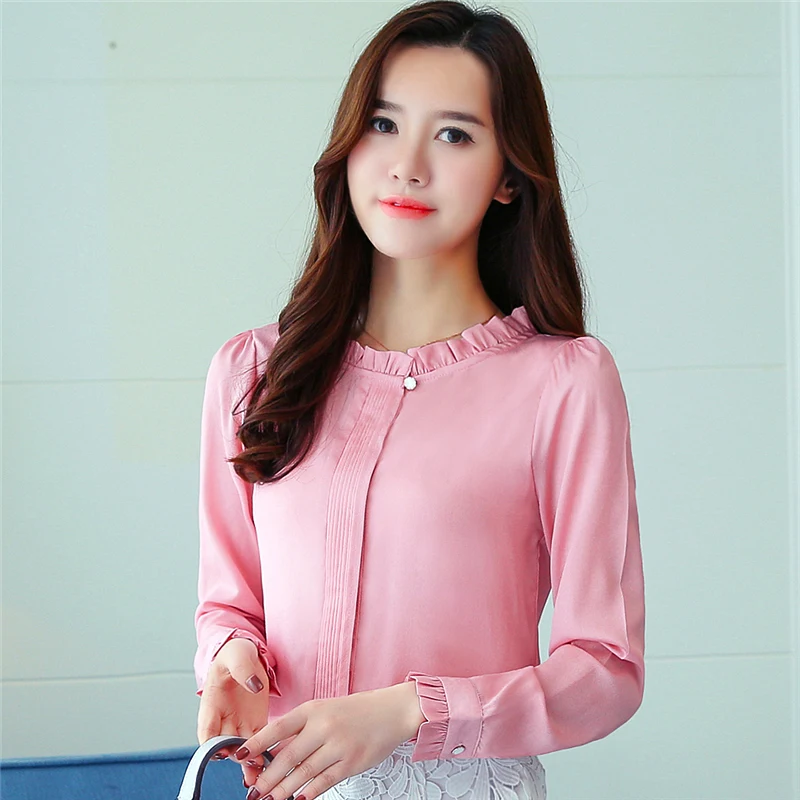 Fashion Ruffles Print Chiffon Shirts Slim Tops OL Ruffled Long Sleeve Blouse New Autumn Women Blouses Z2025
Fashion Ruffles Print Chiffon Shirts Slim Tops OL Ruffled Long Sleeve Blouse New Autumn Women Blouses Z2025