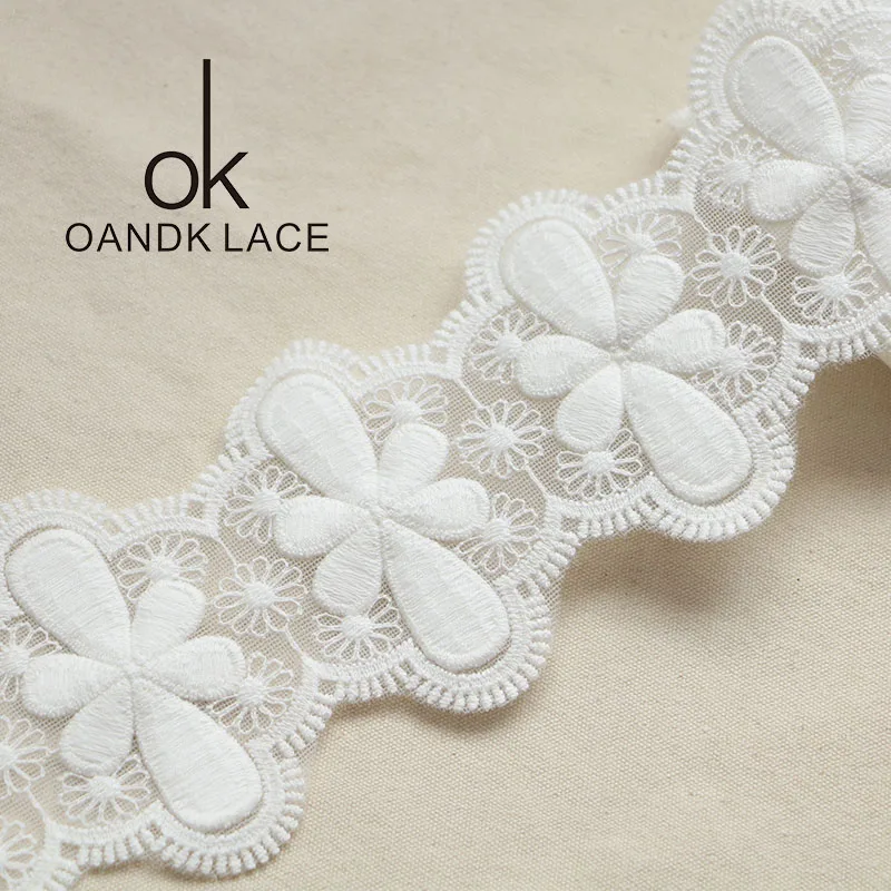1yard 8cm White Embroidered Net Lace Fabric Trim Ribbons DIY Sewing Handmade Craft Materials
1yard 8cm White Embroidered Net Lace Fabric Trim Ribbons DIY Sewing Handmade Craft Materials