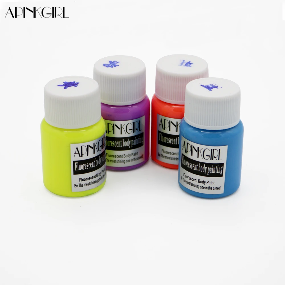 Неоновые Флуоресцентные УФ краски APINKGIRL 1 шт. для тела и лица Рисование цветов