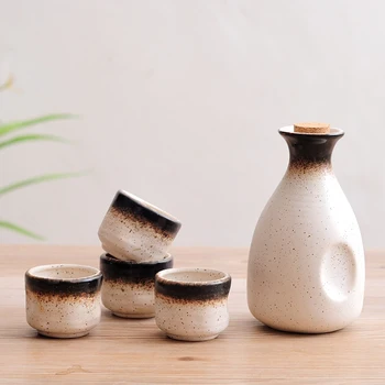 Japanese style sake pottery dispenser liquor wine pot white wine cup set household high temperature creamic barware winebowl
Japanese style sake pottery dispenser liquor wine pot white wine cup set household high temperature creamic barware winebowl