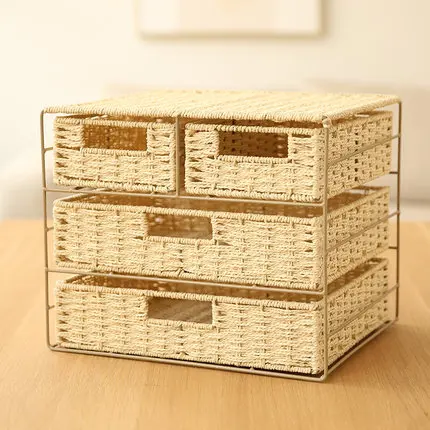 Enclosed Eco Multilayer Weave Storage Box Frame Drawer Type Desktop Storage Box Miscellaneous Storage Box
Enclosed Eco Multilayer Weave Storage Box Frame Drawer Type Desktop Storage Box Miscellaneous Storage Box