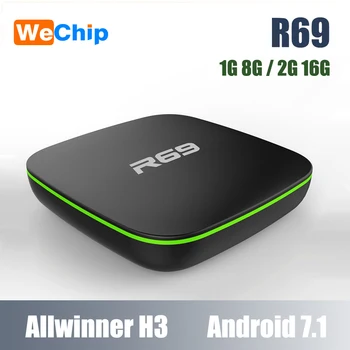 Wechip R69 Smart Android 7.1 TV Box 1GB 8GB 2.4G Wifi Allwinner H3 Quad-Core Set Top Box 1080P HD 3D movie Media player
Wechip R69 Smart Android 7.1 TV Box 1GB 8GB 2.4G Wifi Allwinner H3 Quad-Core Set Top Box 1080P HD 3D movie Media player