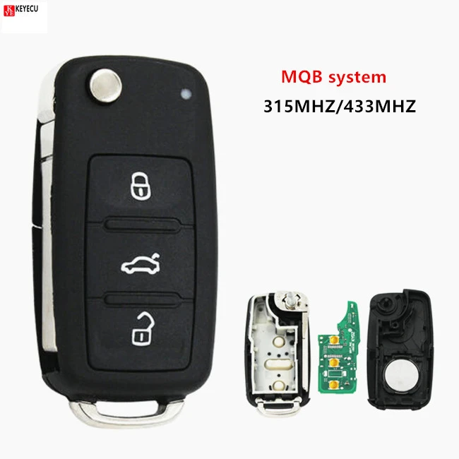 Keyecu MQB Semi-intelligent Modified Remote Key 3 Button 315MHz /434MHZ ID49 Chip for Volkswagen HU66 Uncut Blade
Keyecu MQB Semi-intelligent Modified Remote Key 3 Button 315MHz /434MHZ ID49 Chip for Volkswagen HU66 Uncut Blade