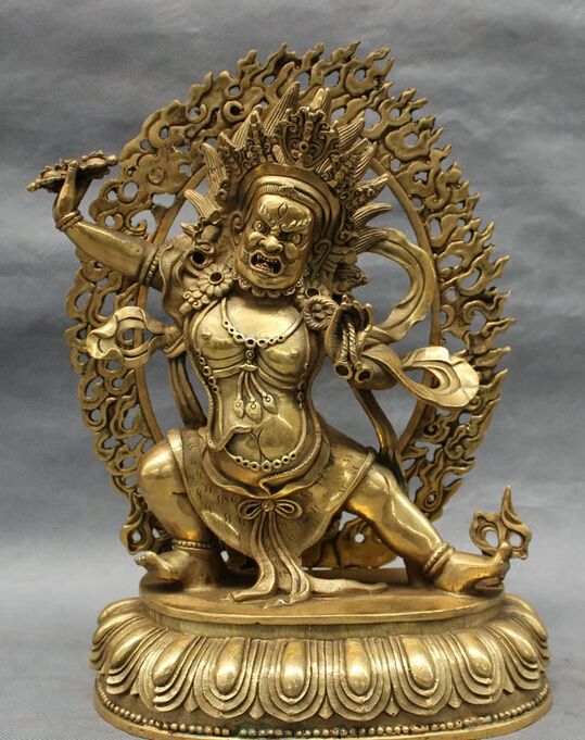 song voge gem S5455 17" Tibet Brass Carved Buddhism Joss Set Vajra Dorje Vajrapani Buddha Statue
song voge gem S5455 17" Tibet Brass Carved Buddhism Joss Set Vajra Dorje Vajrapani Buddha Statue