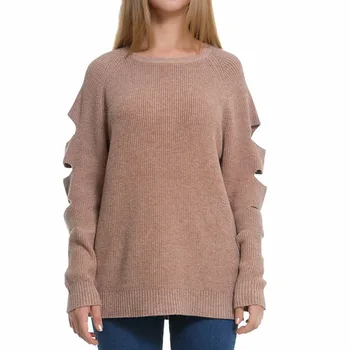 Fashion Women Knitted Sweater Creative Clothing Ripped Long Sleeve Loose Solid Color Crewneck Trendy Pull Femme Tops Free Size
Fashion Women Knitted Sweater Creative Clothing Ripped Long Sleeve Loose Solid Color Crewneck Trendy Pull Femme Tops Free Size