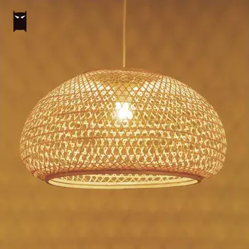 Round Bamboo Wicker Rattan Shade Pendant Light Fixture Nordic Scandinavian Rustic Japanese Hanging Ceiling Lamp E27 Bulb 220V 
Round Bamboo Wicker Rattan Shade Pendant Light Fixture Nordic Scandinavian Rustic Japanese Hanging Ceiling Lamp E27 Bulb 220V