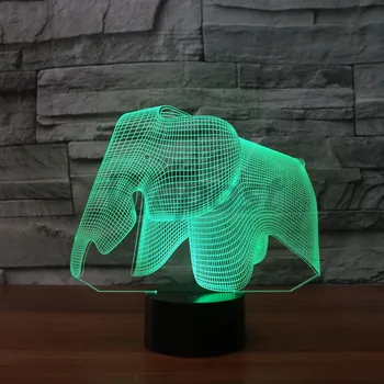 Abstract 3D Illusion Elephant nightly Desk Lamp usb Transparent Plate Lighting 7 Colors Night Light USB Charged decor home Lamp
Abstract 3D Illusion Elephant nightly Desk Lamp usb Transparent Plate Lighting 7 Colors Night Light USB Charged decor home Lamp