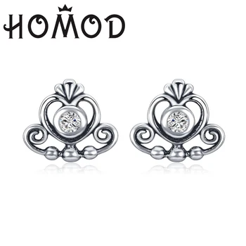 HOMOD Hot Sell Silver Color Princess Clear CZ Heart Crown Brand Stud Earrings for Women Wedding Earrings Fine Jewelry
HOMOD Hot Sell Silver Color Princess Clear CZ Heart Crown Brand Stud Earrings for Women Wedding Earrings Fine Jewelry
