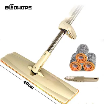 No Hand Washing Double-sided Lazy Microfiber 40cm Flat Mop Sweeper Magic Swob Floor Rotate Rub Wood Mops Entrusted Mop Cloth
No Hand Washing Double-sided Lazy Microfiber 40cm Flat Mop Sweeper Magic Swob Floor Rotate Rub Wood Mops Entrusted Mop Cloth