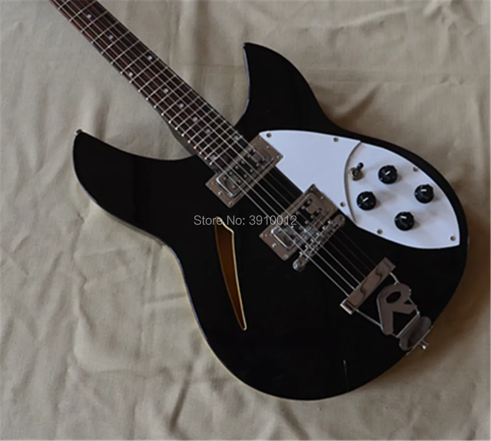 Factory Semi-hollow Black Electric Guitar with 6Strings,3 Pickups,Chrome Hardware,White Pickguard,Can be Customized
Factory Semi-hollow Black Electric Guitar with 6Strings,3 Pickups,Chrome Hardware,White Pickguard,Can be Customized