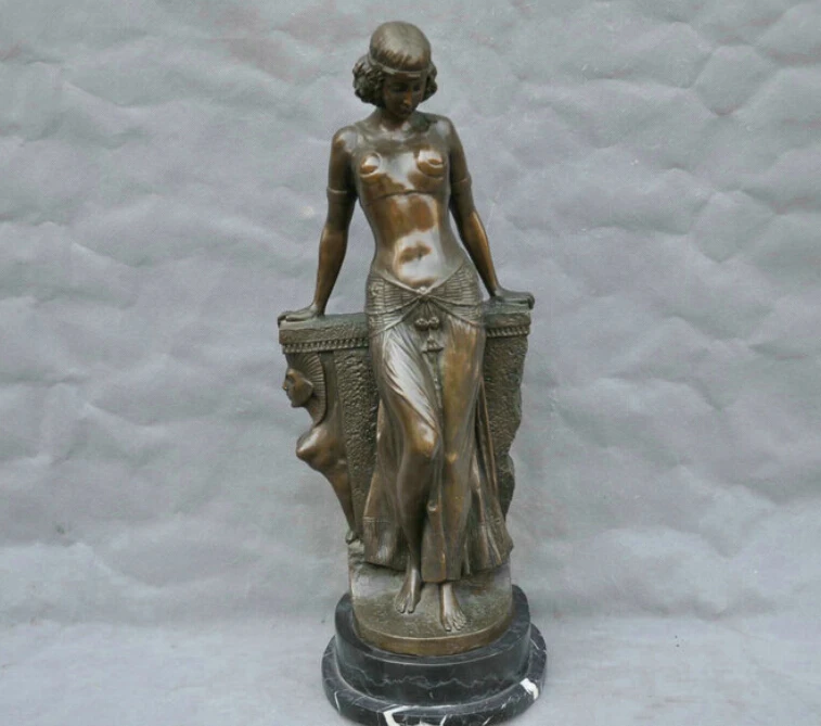 free 22" Bronze Ancient Egyptian Pharaoh's Wife Cleopatra Sphinx Sculpture Statue fast
free 22" Bronze Ancient Egyptian Pharaoh's Wife Cleopatra Sphinx Sculpture Statue fast
