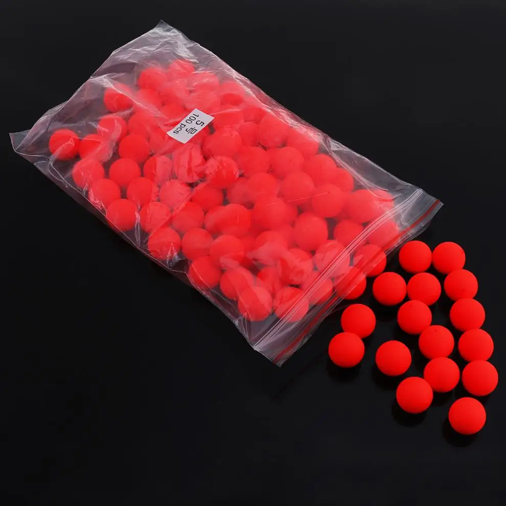 100pcs/lot New 5# Red EPS Foam Fishing Floats Ball Eye-catching Beans for Saltwater / Freshwater Fish | Спорт и развлечения