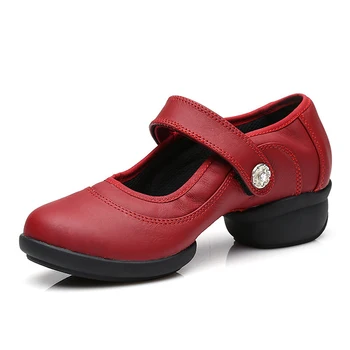 Red Leather Dance Shoes Square Dance Fitness Modern Low Heel Light Non-slip Very Breathable and Comfortable Without Off-line
Red Leather Dance Shoes Square Dance Fitness Modern Low Heel Light Non-slip Very Breathable and Comfortable Without Off-line