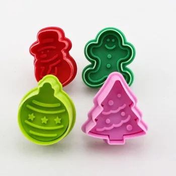 4pcs Cookie Stamp Biscuit Mold 3D Snowman Cookie Plunger Cutter DIY Baking Mould Gingerbread House Christmas Cookie Cutters
4pcs Cookie Stamp Biscuit Mold 3D Snowman Cookie Plunger Cutter DIY Baking Mould Gingerbread House Christmas Cookie Cutters