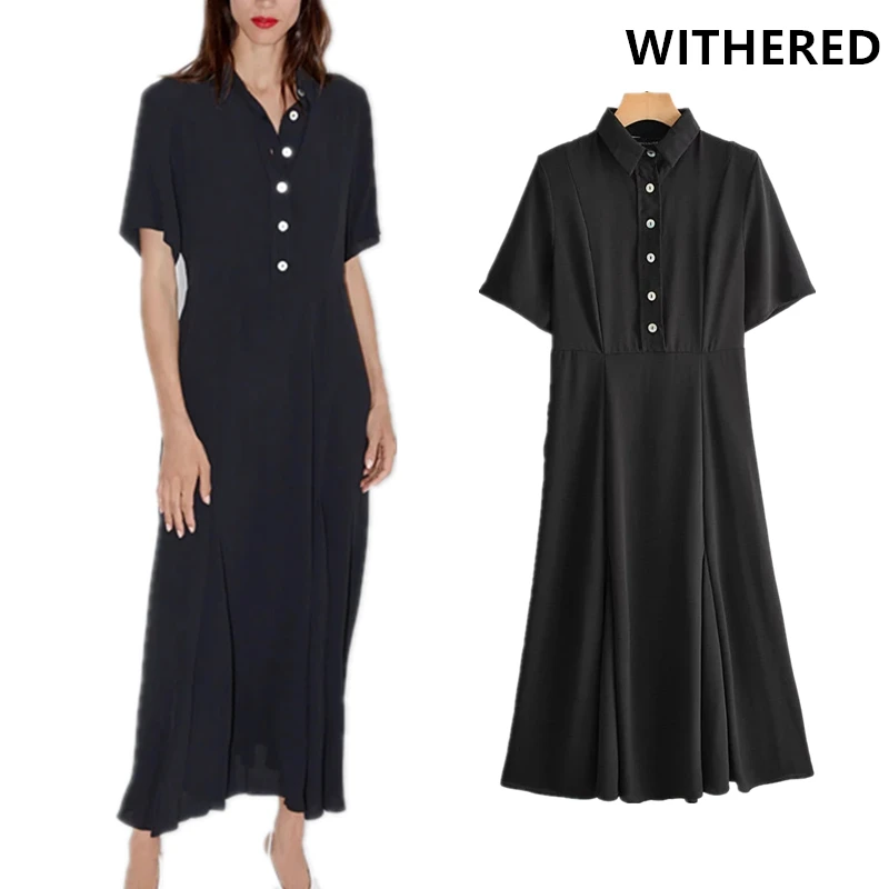 Withered england urban black color dress women vestidos single breasted shirt vestidos de fiesta de noche maxi dress plus size
Withered england urban black color dress women vestidos single breasted shirt vestidos de fiesta de noche maxi dress plus size