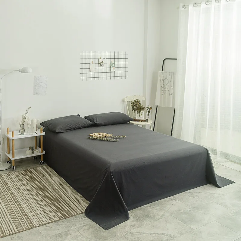 Bed Sheet Gentleman Gray Solid Color Pillowcase Pure Bed Linen Cotton Queen Size Mattress Covers Flat Sheet Sets 240x270cm Set
Bed Sheet Gentleman Gray Solid Color Pillowcase Pure Bed Linen Cotton Queen Size Mattress Covers Flat Sheet Sets 240x270cm Set