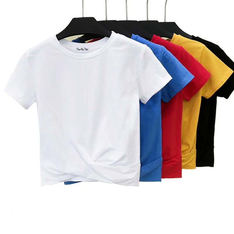 Casual Tee Crop Top Ladies Short Sleeve T Shirt Shein For Woman Simple T-shirt Basic Stretch Cross Style T-shirts Women Harajuku
Casual Tee Crop Top Ladies Short Sleeve T Shirt Shein For Woman Simple T-shirt Basic Stretch Cross Style T-shirts Women Harajuku