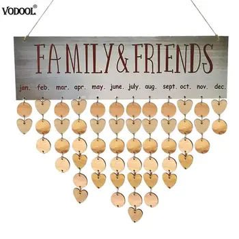 2018 DIY Wooden Hanging Calendar Family Friends Birthday Sign Reminder Board Special Date Mark Planner Sign Decoration Gift
2018 DIY Wooden Hanging Calendar Family Friends Birthday Sign Reminder Board Special Date Mark Planner Sign Decoration Gift