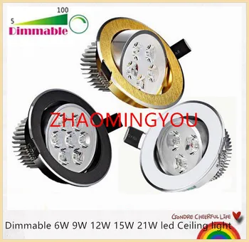 YOU 10PCS Dimmable 6W 9W 12W 15W 21W led Ceiling light Epistar LED downlight lamp Recessed Spot light with 110V-220V led driver
YOU 10PCS Dimmable 6W 9W 12W 15W 21W led Ceiling light Epistar LED downlight lamp Recessed Spot light with 110V-220V led driver