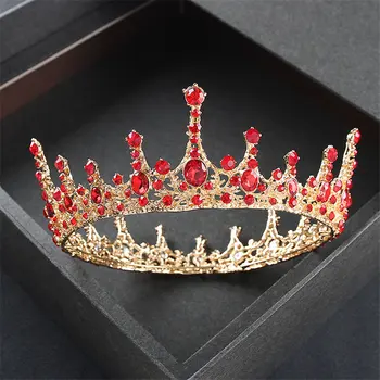 Baroque Vintage Royal Queen King Round Crystal Wedding Crown Bridal Tiaras and Crowns Diadem Bride Hair Jewelry Accessories
Baroque Vintage Royal Queen King Round Crystal Wedding Crown Bridal Tiaras and Crowns Diadem Bride Hair Jewelry Accessories