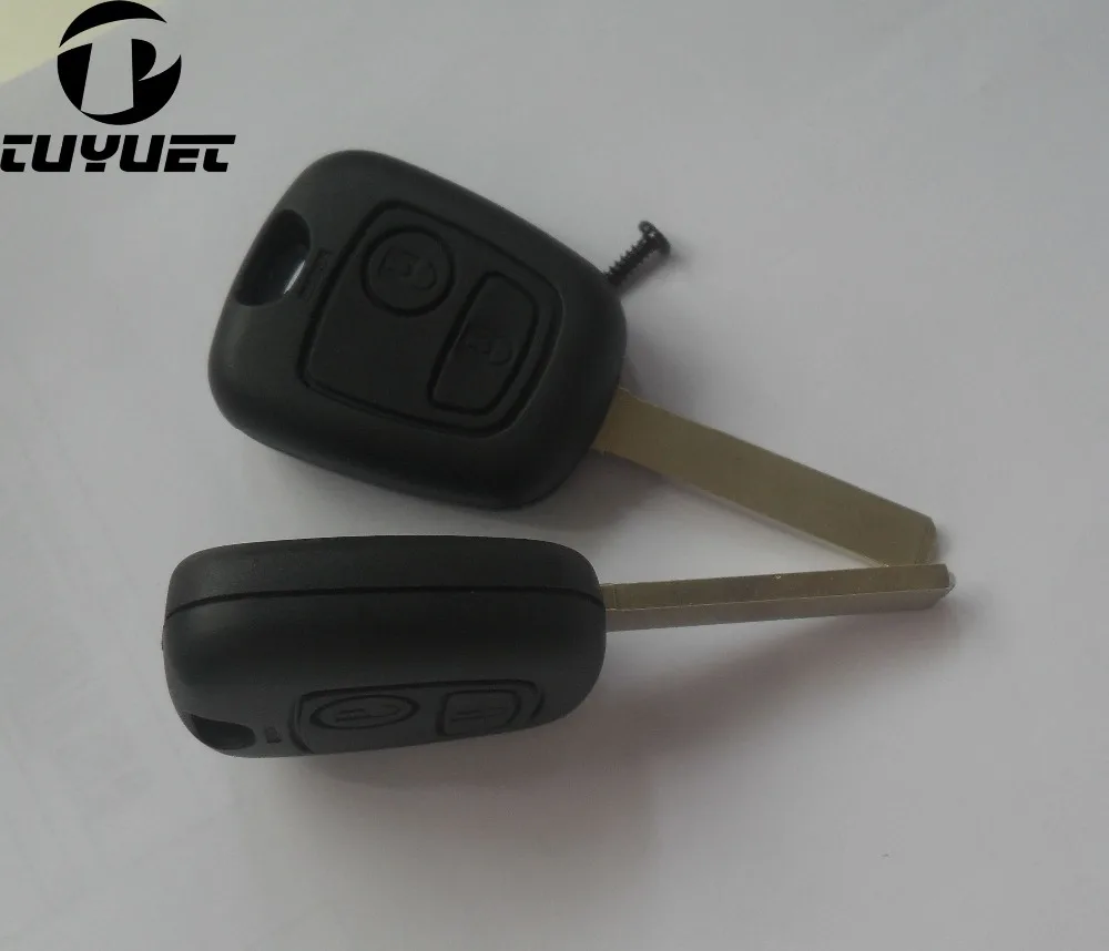 Peugeot 307 407 Remote Key Shell 2 Button VA2 Blade Without Groove (24)-1