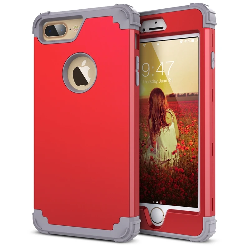 GrandEver 3 in 1 red Hard Case For iPhone7 7p Case Shockproof Case Cover Protect For iPhone 7 Plus
GrandEver 3 in 1 red Hard Case For iPhone7 7p Case Shockproof Case Cover Protect For iPhone 7 Plus