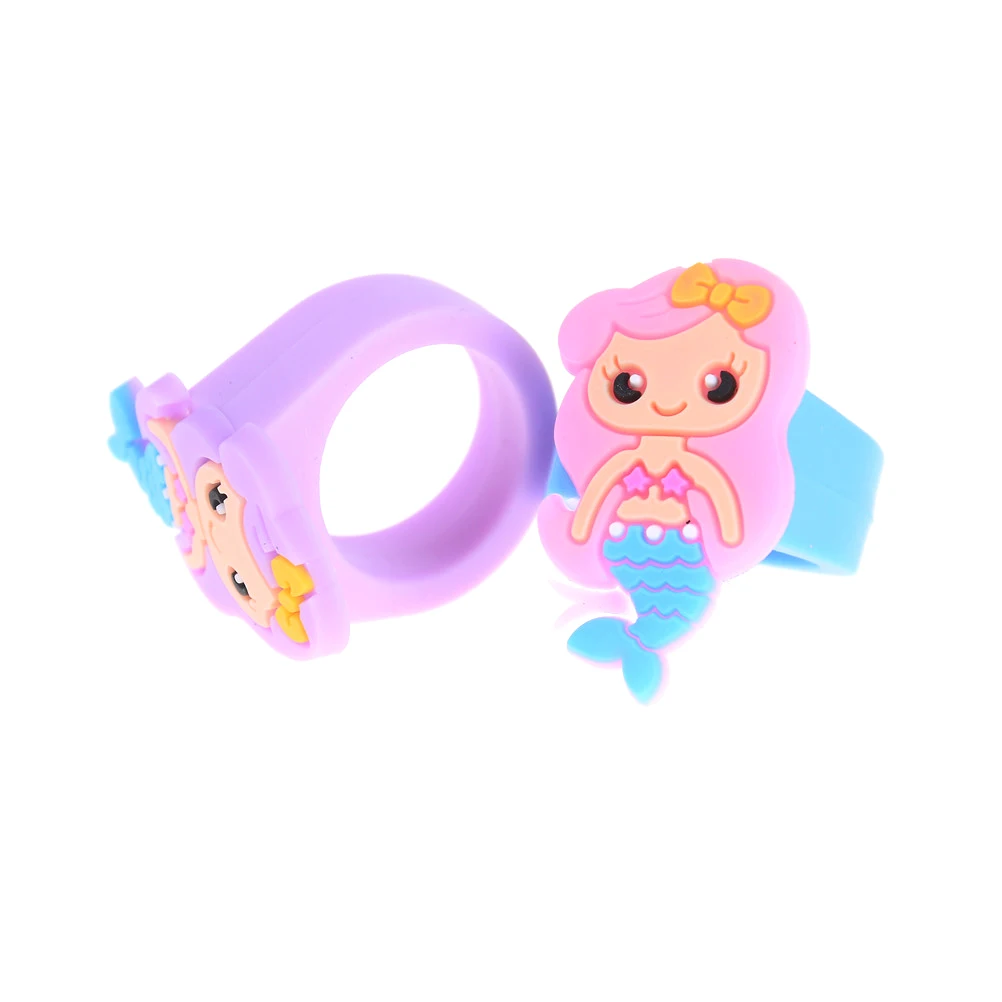 1 шт. разноцветные резиновые кольца принцессы русалки для маленьких девочек