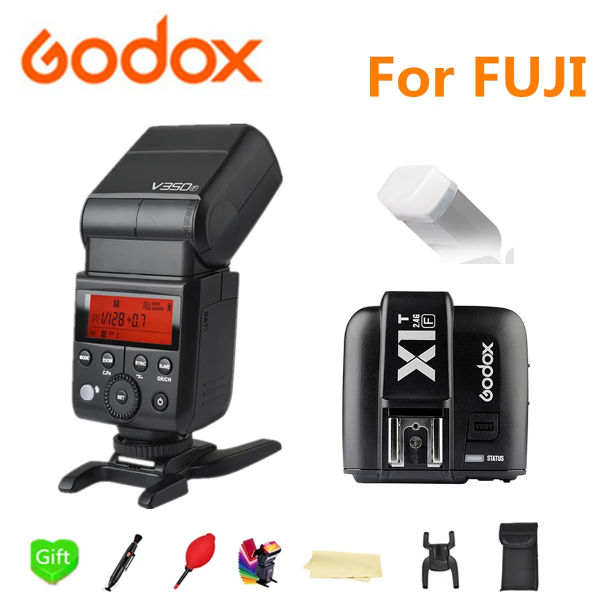 Godox V350F TTL HSS 1/8000s Flashes Speedlite with Li-ion Battery Flash + X1T-F Trigger For Fujifilm Fuji Cameras
Godox V350F TTL HSS 1/8000s Flashes Speedlite with Li-ion Battery Flash + X1T-F Trigger For Fujifilm Fuji Cameras