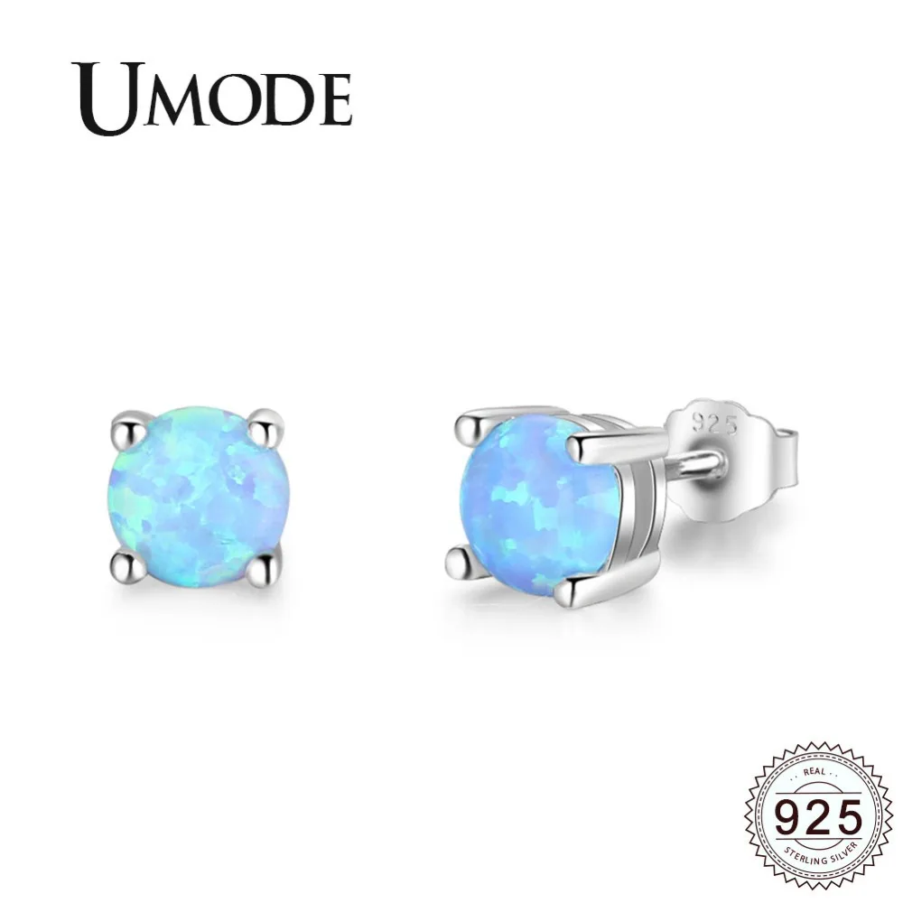 UMODE Round 5mm Blue Natural Fire Opal 925 Sterling Silver Studs Earrings for Women Gemstone Diamond Jewelry bijoux 925 ULE0482
UMODE Round 5mm Blue Natural Fire Opal 925 Sterling Silver Studs Earrings for Women Gemstone Diamond Jewelry bijoux 925 ULE0482