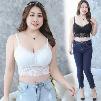 Womens Plus Size Sexy Deep V-Neck Crop Top Seamless Scalloped Sheer Floral Lace Bralette Padded Wireless Underwear Vest XL-3XL
Womens Plus Size Sexy Deep V-Neck Crop Top Seamless Scalloped Sheer Floral Lace Bralette Padded Wireless Underwear Vest XL-3XL