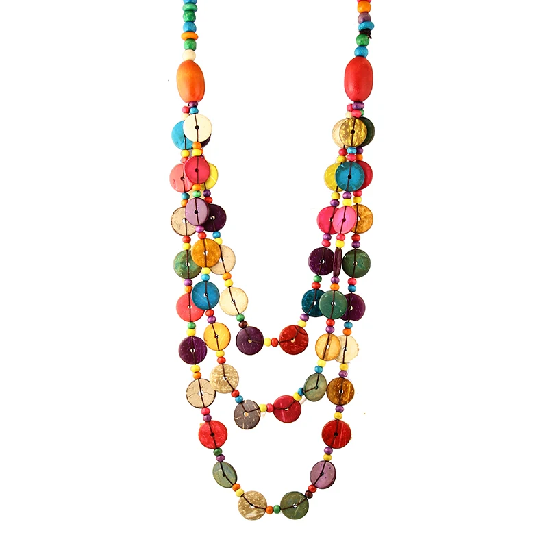 Shiny multicolors Handmade Bohemia Statement Necklace wood Coconut shell Collar Necklace Bijoux Femme
Shiny multicolors Handmade Bohemia Statement Necklace wood Coconut shell Collar Necklace Bijoux Femme