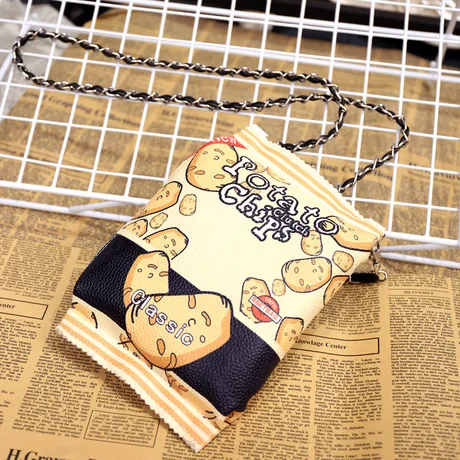 Sendefn Fashion Women's PU Bag Mini Cartoon Bag Print Snack Potato Chip Chain Mini Phone Bag Personality Creative Wave
Sendefn Fashion Women's PU Bag Mini Cartoon Bag Print Snack Potato Chip Chain Mini Phone Bag Personality Creative Wave