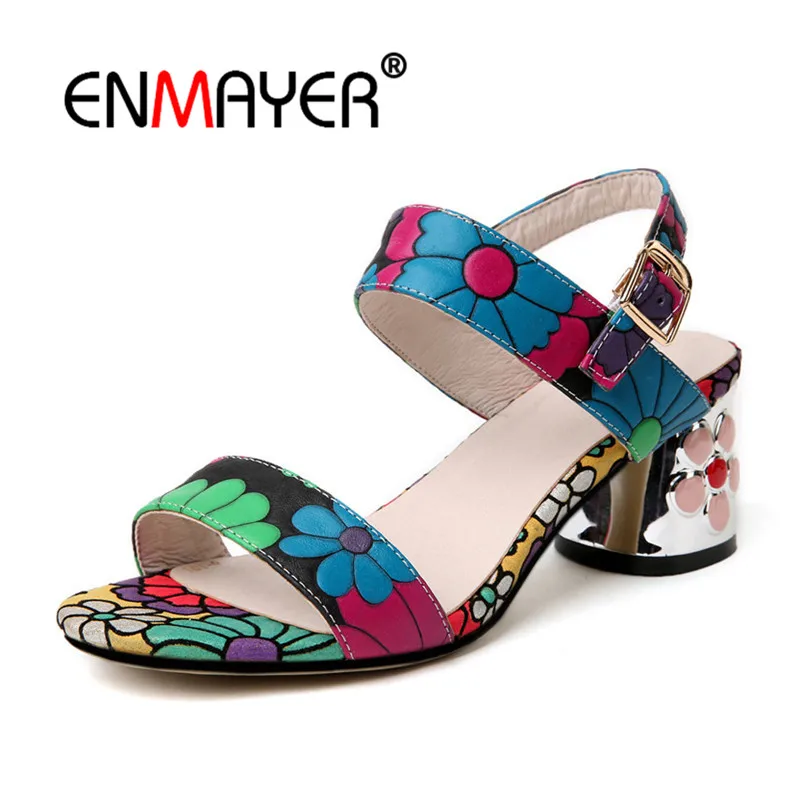 ENMAYER Flowers Med heels Summer Sandals Fashion Shoes Ankle-strap Party Peep Toe Med Heel Casual Shoes Women sandals CR835
ENMAYER Flowers Med heels Summer Sandals Fashion Shoes Ankle-strap Party Peep Toe Med Heel Casual Shoes Women sandals CR835