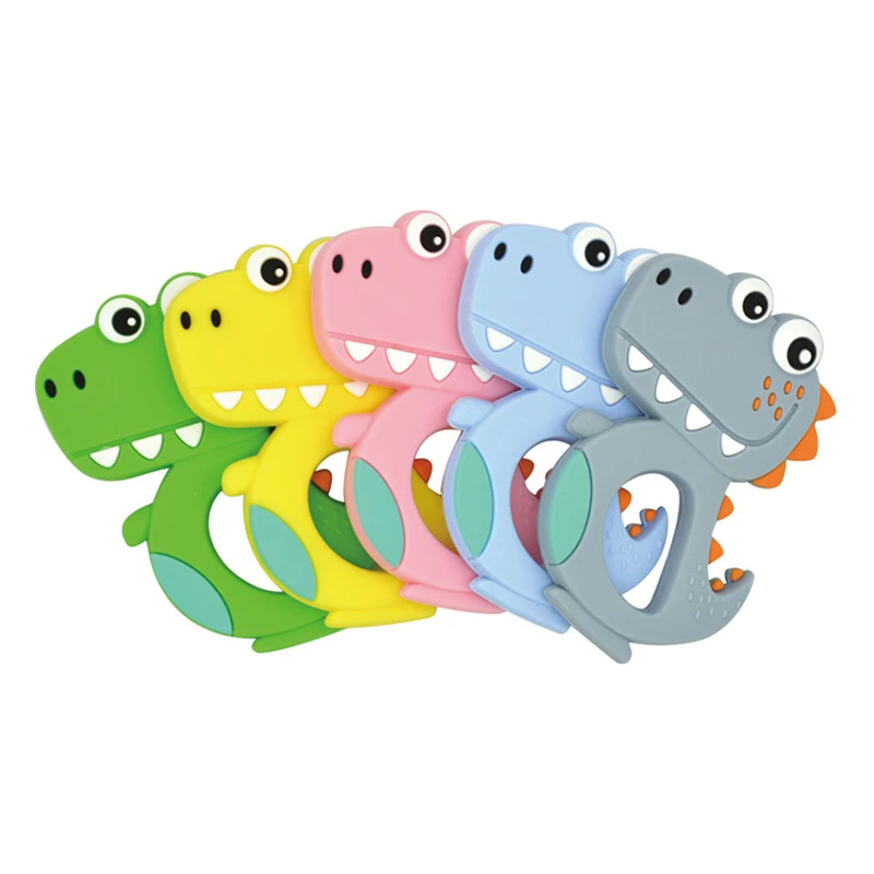 1pc Silicone Cartoon Dinosaur Shaped Teething For Kids with Holes DIY BPA Free Silicone Baby Teether
1pc Silicone Cartoon Dinosaur Shaped Teething For Kids with Holes DIY BPA Free Silicone Baby Teether