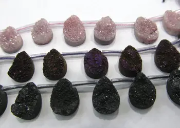 Titanium Agate beads Druzy Agate Top Drilled Flat Teardrop Beads Pendants Drusy Quartz Cabochons Charms Necklace Jewelry 10-20mm
Titanium Agate beads Druzy Agate Top Drilled Flat Teardrop Beads Pendants Drusy Quartz Cabochons Charms Necklace Jewelry 10-20mm